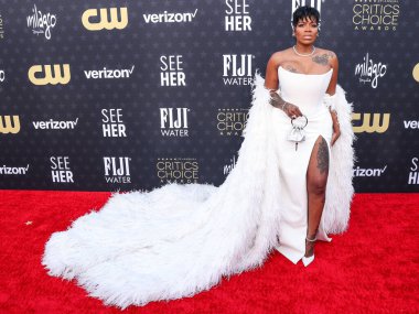 Fantasia Barrino, 14 Ocak 2024 'te Santa Monica, Los Angeles, Kaliforniya, ABD' de düzenlenen Barker Hangarı 'nda düzenlenen 29.. 