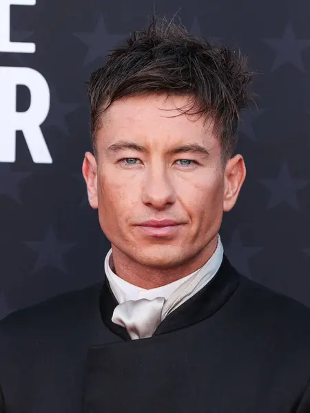 stock image Barry Keoghan wearing a Zegna suit, Christian Louboutin shoes, and an Omega watch arrives at the 29th Annual Critics' Choice Awards held at The Barker Hangar on January 14, 2024 in Santa Monica, Los Angeles, California, United States. 