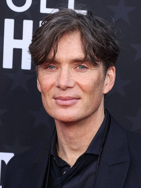 stock image Cillian Murphy wearing Zegna with an Omega watch arrives at the 29th Annual Critics' Choice Awards held at The Barker Hangar on January 14, 2024 in Santa Monica, Los Angeles, California, United States. 