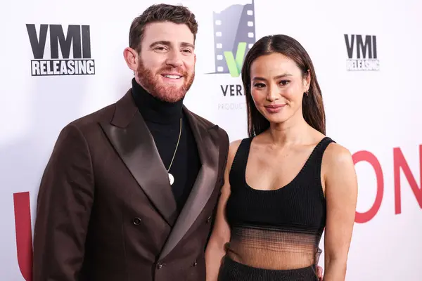 stock image Bryan Greenberg and wife Jamie Chung arrive at the Los Angeles Premiere Of VMI Releasing's 'Junction' held at the Harmony Gold Theater on January 24, 2024 in Hollywood, Los Angeles, California, United States. 