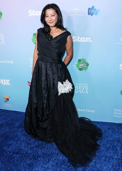 Unjoo Moon, 1 Şubat 2024 tarihinde Skirball Kültür Merkezi 'nde düzenlenen 21. Geleneksel G' Day USA Sanat Galası 'na geldi.. 