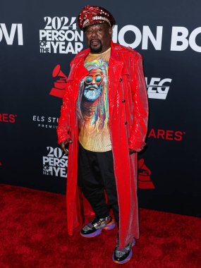 George Clinton, 2 Şubat 2024 'te Los Angeles Kongre Merkezi' nde düzenlenen Jon Bon Jovi onuruna düzenlenen 2024 MusiCares Person of the Year 'a ulaştı..