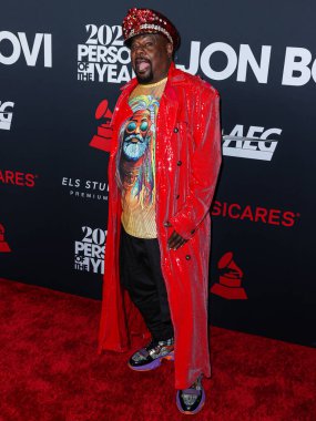 George Clinton, 2 Şubat 2024 'te Los Angeles Kongre Merkezi' nde düzenlenen Jon Bon Jovi onuruna düzenlenen 2024 MusiCares Person of the Year 'a ulaştı..