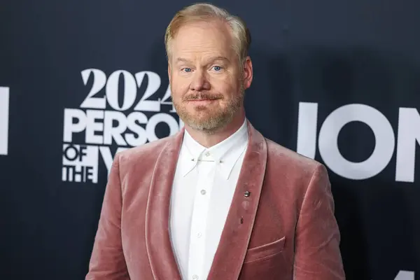 stock image Jim Gaffigan arrives at the 2024 MusiCares Person of the Year Honoring Jon Bon Jovi held at the Los Angeles Convention Center on February 2, 2024 in Los Angeles, California, United States.