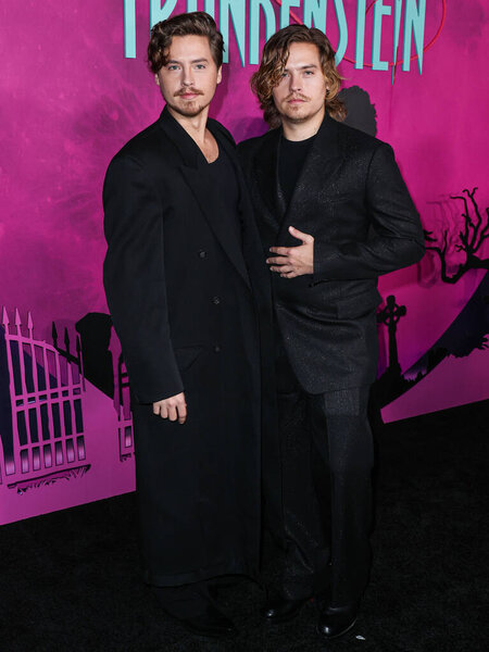 Коул Спраус и брат Дилан Спраус прибывают на специальный показ "Lisa Frankenstein" в Голливудском спортивном клубе 5 февраля 2024 года в Голливуде, Лос-Анджелес, Калифорния, США.