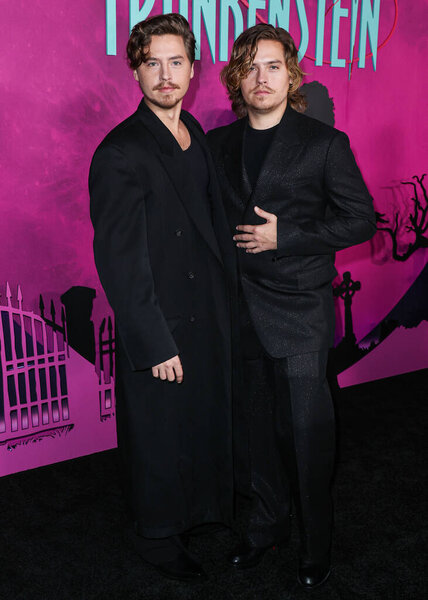 Коул Спраус и брат Дилан Спраус прибывают на специальный показ "Lisa Frankenstein" в Голливудском спортивном клубе 5 февраля 2024 года в Голливуде, Лос-Анджелес, Калифорния, США.