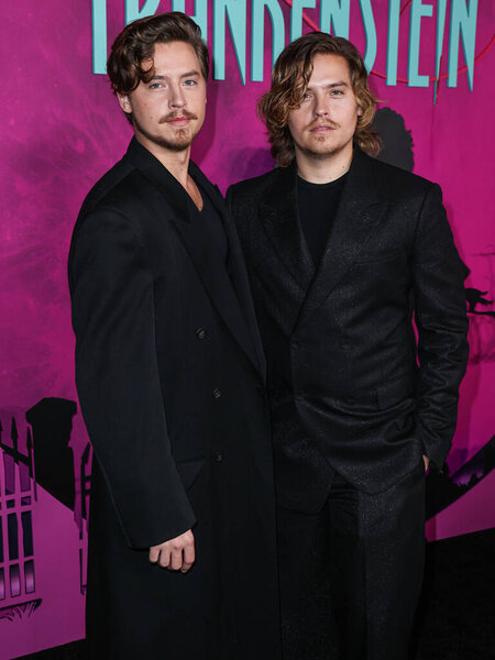 Коул Спраус и брат Дилан Спраус прибывают на специальный показ "Lisa Frankenstein" в Голливудском спортивном клубе 5 февраля 2024 года в Голливуде, Лос-Анджелес, Калифорния, США.