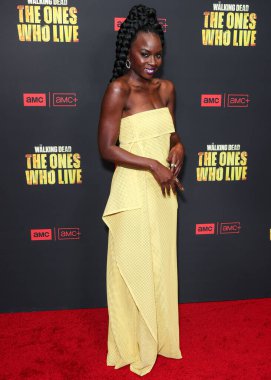 Danai Gurira, 7 Şubat 2024 'te Hollywood, Los Angeles, Kaliforniya, ABD' deki Linwood Dunn Tiyatrosu 'nda düzenlenen 1. Sezon' da Los Angeles 'taki AMC +' The Walking Dead 'in galasına geldi.