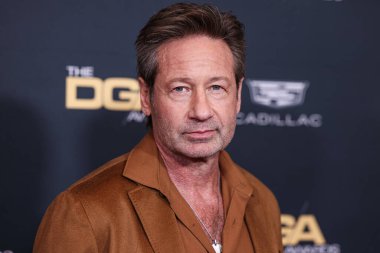 David Duchovny, 10 Şubat 2024 'te Beverly Hilton Oteli' nde düzenlenen 76. Geleneksel Amerikan Yönetmenler Birliği (DGA) Ödülleri 'ne ulaştı.. 