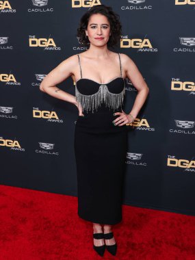 Rebecca Vallance 'ı giyen Ilana Glazer, 10 Şubat 2024' te Beverly Hills, Los Angeles, Kaliforniya, ABD 'deki Beverly Hilton Hotel' de düzenlenen 76.. 