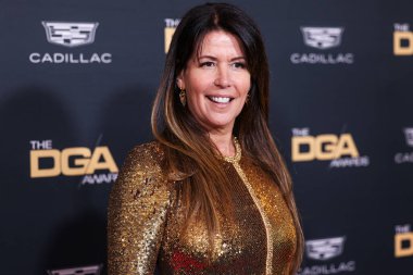 Naeem Khan 'ı giyen Patty Jenkins, 10 Şubat 2024' te Beverly Hills, Los Angeles, Kaliforniya, ABD 'deki Beverly Hilton Oteli' nde düzenlenen 76.. 