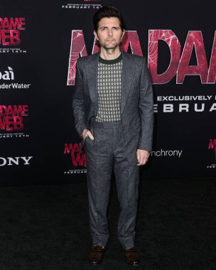 Adam Scott, 12 Şubat 2024 'te Westwood, Los Angeles, Kaliforniya' daki Regency Village Theatre 'da düzenlenen Columbia Pictures' ın 'Madame Web' filminin dünya prömiyerine geldi..