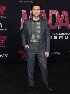 Adam Scott, 12 Şubat 2024 'te Westwood, Los Angeles, Kaliforniya' daki Regency Village Theatre 'da düzenlenen Columbia Pictures' ın 'Madame Web' filminin dünya prömiyerine geldi..