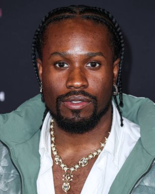 Shameik Moore, 12 Şubat 2024 'te Westwood, Los Angeles, Kaliforniya' da Regency Village Theatre 'da düzenlenen Columbia Pictures' ın 'Madame Web' in dünya prömiyerine geldi..