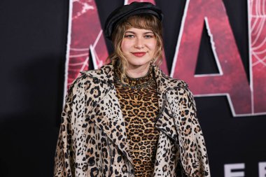 Sofia Reyes, 12 Şubat 2024 'te Westwood, Los Angeles, Kaliforniya, ABD' deki Regency Village Theatre 'da düzenlenen Columbia Pictures' ın 'Madame Web' filminin dünya prömiyerine geldi.. 
