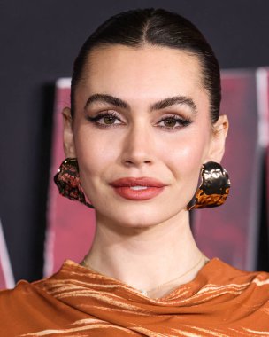 Sophie Tweed-Simmons 12 Şubat 2024 'te Westwood, Los Angeles, Kaliforniya, ABD' deki Regency Village Theatre 'da düzenlenen Columbia Pictures' ın 'Madame Web' filminin dünya prömiyerine geldi..