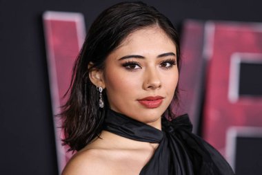 Xochitl Gomez, 12 Şubat 2024 'te Westwood, Los Angeles, Kaliforniya, ABD' deki Regency Village Theatre 'da düzenlenen' Madame Web 'filminin dünya prömiyerine geldi..