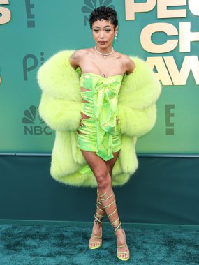 Alexandre Vauthier 'i giyen Coi Leray, 18 Şubat 2024' te Santa Monica, Los Angeles, Kaliforniya, ABD 'deki Barker Hangar' da düzenlenen 49..