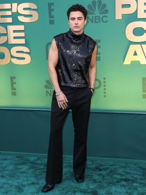 Darren Barnet Dolce ve Gabbana kıyafeti, Christian Louboutin ayakkabısı, Omega saati ve David Yurman mücevheri ile 18 Şubat 2024 'te ABD' nin Los Angeles kentindeki Barker Hangar 'da düzenlenen 49.