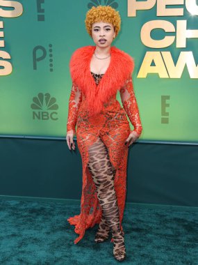 Dolce, Gabbana ve Levian mücevherleri giyen Ice Spice, 18 Şubat 2024 'te Santa Monica, Los Angeles, Kaliforniya, ABD' de düzenlenen 49. Geleneksel People 's Choice Ödülleri 2024' e ulaştı.. 