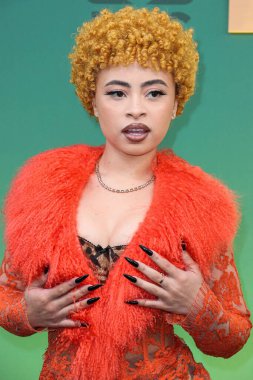 Dolce, Gabbana ve Levian mücevherleri giyen Ice Spice, 18 Şubat 2024 'te Santa Monica, Los Angeles, Kaliforniya, ABD' de düzenlenen 49. Geleneksel People 's Choice Ödülleri 2024' e ulaştı.. 