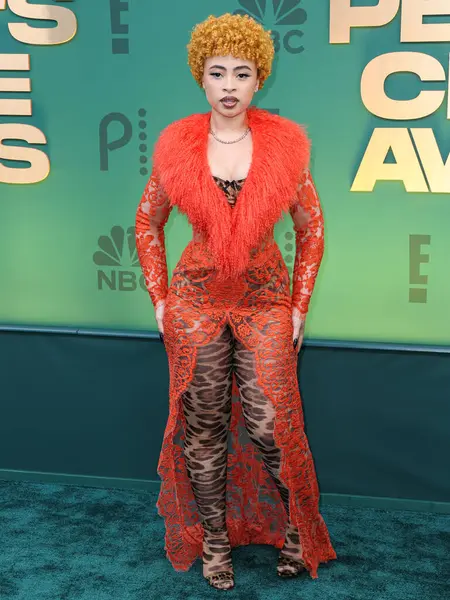 Dolce, Gabbana ve Levian mücevherleri giyen Ice Spice, 18 Şubat 2024 'te Santa Monica, Los Angeles, Kaliforniya, ABD' de düzenlenen 49. Geleneksel People 's Choice Ödülleri 2024' e ulaştı.. 