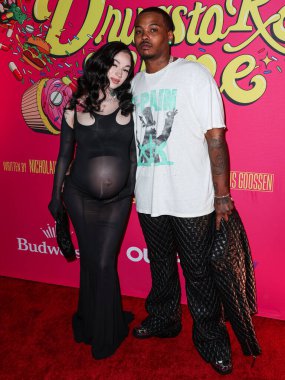 Bhad Bhabie (Danielle Peskowitz Bregoli) and boyfriend Le Vaughn arrive at the Los Angeles Premiere Of Shout! Studios, All Things Comedy and Utopia's 'Drugstore June' held at the TCL Chinese 6 Theaters on February 20, 2024 in Hollywood, Los Angeles