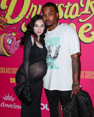 Bhad Bhabie (Danielle Peskowitz Bregoli) ve erkek arkadaşı Le Vaughn, Los Angeles Premiere Of Shout 'a geldiler! Stüdyolar, Her Şey Komedi ve Ütopya 'nın Haziran' ı 20 Şubat 2024 'te Hollywood, Los Angeles' taki TCL Çin 6 Tiyatrosu 'nda düzenlendi.