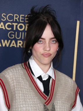 Vivienne Westwood 'u giyen Billie Eilish, 24 Şubat 2024' te ABD 'nin Kaliforniya eyaletinin Los Angeles kentindeki Shrine Auditorium ve Expo Hall' da düzenlenen 30.. 