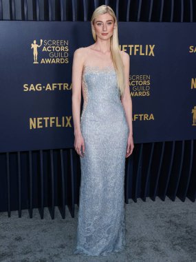 Armani Prive 'yi giyen Elizabeth Debicki, 24 Şubat 2024' te ABD 'nin Kaliforniya eyaletinin Los Angeles kentinde düzenlenen Shrine Konser Salonu ve Fuar Salonu' nda düzenlenen 30..