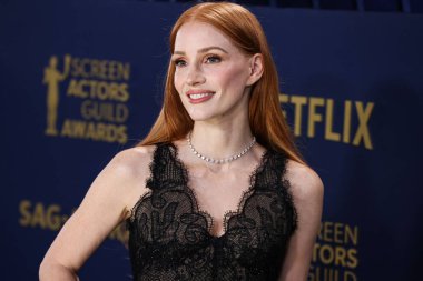 Jessica Chastain 'in özel Armani elbisesi ve DeBeers mücevherleri, 24 Şubat 2024' te Los Angeles, Kaliforniya, ABD 'deki Shrine Auditorium ve Expo Hall' da düzenlenen 30.. 