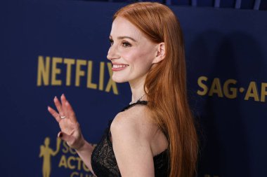 Jessica Chastain 'in özel Armani elbisesi ve DeBeers mücevherleri, 24 Şubat 2024' te Los Angeles, Kaliforniya, ABD 'deki Shrine Auditorium ve Expo Hall' da düzenlenen 30.. 