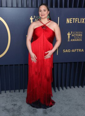 Lily Gladstone, 'Çiçek Ayının Katilleri' başrolündeki Kadın Oyuncu Ödülü 'nün En İyi Performansını kazanan oyuncu, 24 Şubat 2024' te Los Angeles, ABD 'de düzenlenen 30..