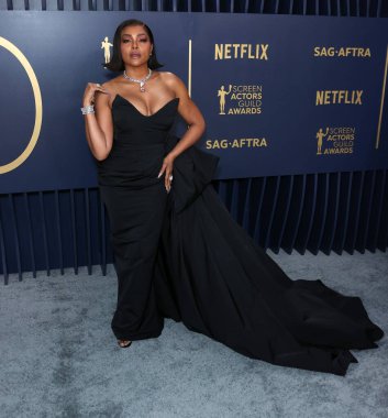 Giambattista Valli 'nin giydiği Taraji P. Henson, 24 Şubat 2024' te ABD 'nin Kaliforniya eyaletinin Los Angeles kentinde düzenlenen Shrine Konser Salonu ve Fuar Salonu' nda düzenlenen 30..