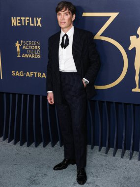 Saint Laurent 'ı giyen Cillian Murphy, 24 Şubat 2024' te ABD 'nin Kaliforniya eyaletinin Los Angeles kentinde düzenlenen Shrine Konser Salonu ve Fuar Salonu' nda düzenlenen 30.. 