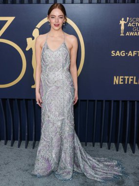 Emma Stone, Shrine Konser Salonu ve Fuar Salonu 'nda 24 Şubat 2024' te düzenlenen 30. Yıllık Sinema Oyuncuları Loncası Ödülleri 'ne geliyor.. 