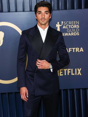 Louis Vuitton 'u giyen Taylor Zakhar Perez, 24 Şubat 2024' te ABD 'nin Kaliforniya eyaletinin Los Angeles kentinde düzenlenen Shrine Konser Salonu ve Fuar Salonu' nda düzenlenen 30.. 