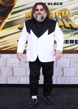 Jack Black arrives at the World Premiere Of DreamWorks Animation And Universal Pictures' 'Kung Fu Panda 4' held at AMC The Grove 14 on March 3, 2024 in Los Angeles, California, United States.  clipart