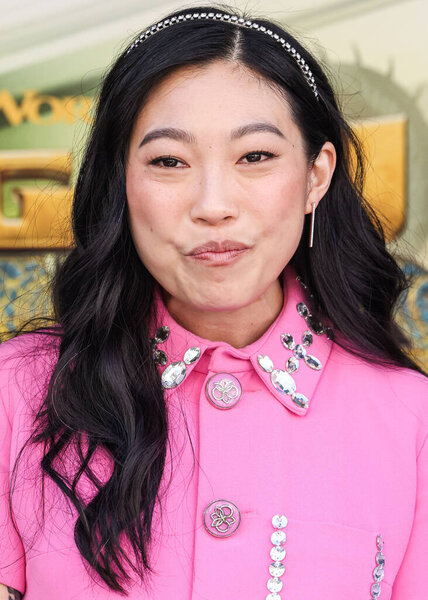 Awkwafina arrives at the World Premiere Of DreamWorks Animation And Universal Pictures' 'Kung Fu Panda 4' held at AMC The Grove 14 on March 3, 2024 in Los Angeles, California, United States. 