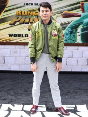 Ronny Chieng, 3 Mart 2024 'te Amerika Birleşik Devletleri' nin Kaliforniya eyaletinin Los Angeles şehrinde düzenlenen AMC 'deki Dreamworks Animasyon ve Universal Pictures' Kung Fu Panda 4 'ün dünya prömiyerine geldi.. 