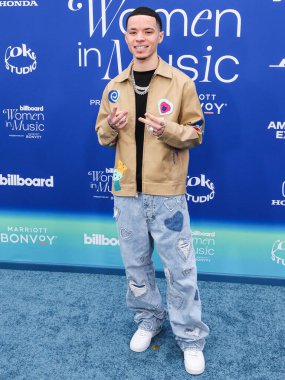 Lil Mosey, 6 Mart 2024 'te Inglewood, Los Angeles, Kaliforniya, ABD' deki SoFi Stadyumu 'ndaki YouTube Tiyatrosu' nda düzenlenen 2024 Billboard Women in Music 'e geldi..