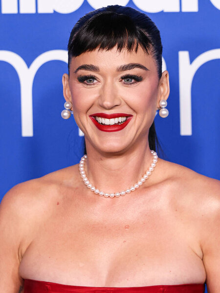Katy Perry arrives at the 2024 Billboard Women In Music held at the YouTube Theater at SoFi Stadium on March 6, 2024 in Inglewood, Los Angeles, California, United States.