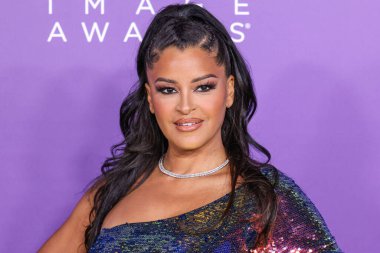 Claudia Jordan arrives at the 55th Annual NAACP Image Awards held at the Shrine Auditorium and Expo Hall on March 16, 2024 in Los Angeles, California, United States. clipart