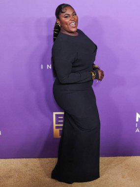 Danielle Brooks, 16 Mart 2024 'te ABD' nin Kaliforniya eyaletinin Los Angeles kentindeki Shrine Konser Salonu ve Fuar Salonu 'nda düzenlenen 55..