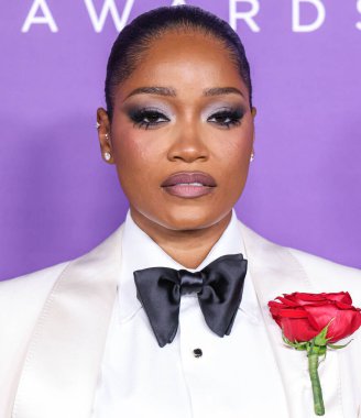 Dolce ve Gabbana 'yı giyen Keke Palmer, 16 Mart 2024' te ABD 'nin Kaliforniya eyaletinin Los Angeles kentindeki Shrine Auditorium ve Expo Hall' da düzenlenen 55..