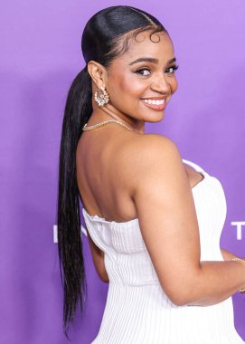 Kyla Pratt arrives at the 55th Annual NAACP Image Awards held at the Shrine Auditorium and Expo Hall on March 16, 2024 in Los Angeles, California, United States. clipart