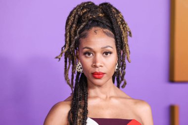 Nicole Beharie, 16 Mart 2024 'te ABD' nin Kaliforniya eyaletinin Los Angeles kentindeki Shrine Oditoryumu ve Fuar Salonu 'nda düzenlenen 55..
