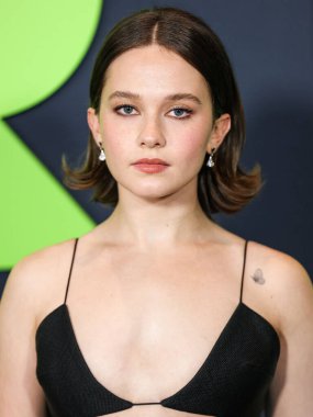 Christopher Esber 'ın giydiği elbiseyi giyen Cailee Spaeny, 2 Nisan 2024 tarihinde Los Angeles, Kaliforniya, ABD' deki Akademi Sinema Müzesi 'nde düzenlenen A24' ün 'İç Savaşı' nın Özel Gösterimi 'ne geldi..