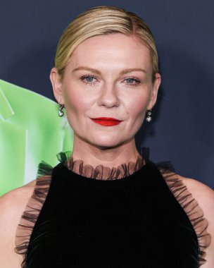 Kirsten Dunst arrives at the Los Angeles Special Screening Of A24's 'Civil War' held at the Academy Museum of Motion Pictures on April 2, 2024 in Los Angeles, California, United States. clipart