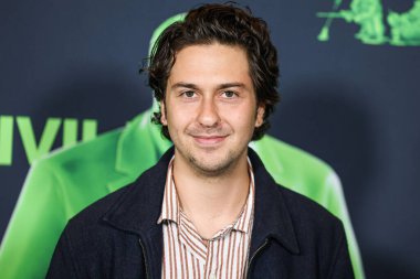 Nat Wolff arrives at the Los Angeles Special Screening Of A24's 'Civil War' held at the Academy Museum of Motion Pictures on April 2, 2024 in Los Angeles, California, United States. clipart